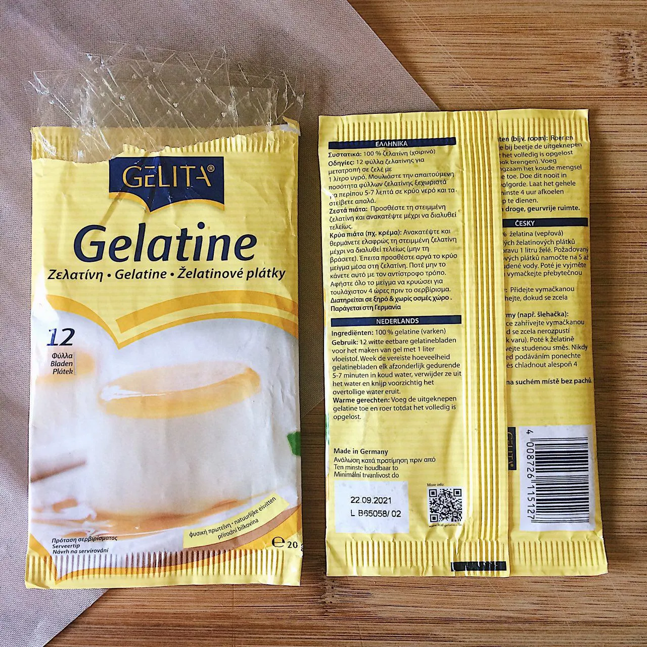 Желатин и пропорции